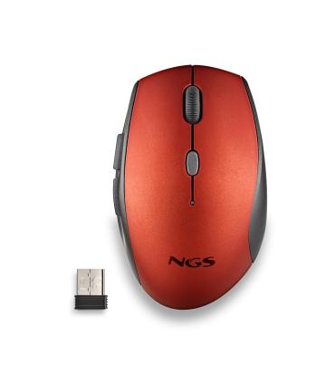 NGS - Ratn Inalmbrico Bee Red - Hasta 1600 DPI - Rojo