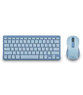 NGS Fantasy Pack Teclado Compacto Silencioso + Raton Silencioso 1600dpi 5 Botones - Conexion 2,4GHz, BT1 Y BT2 - Color Azul