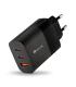 Cargador De Pared NGS Bud  2xUSB Tipo-C  1xUSB  65W