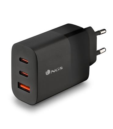 Cargador De Pared NGS Bud  2xUSB Tipo-C  1xUSB  65W
