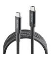 Cable USB 2.0 Tipo-C NGS KNOT/ USB Tipo-C Macho - USB Tipo-C Macho/ Hasta 65W/ 480Mbps/ 3m/ Negro