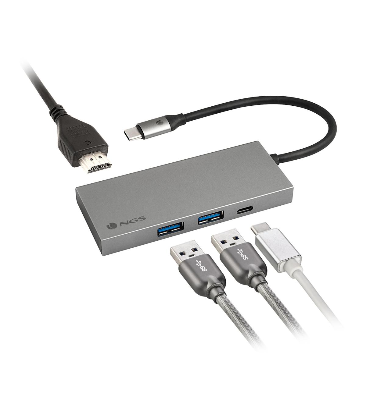 NGS Adaptador Multipuerto USB C Ultraligero 3.0 PD