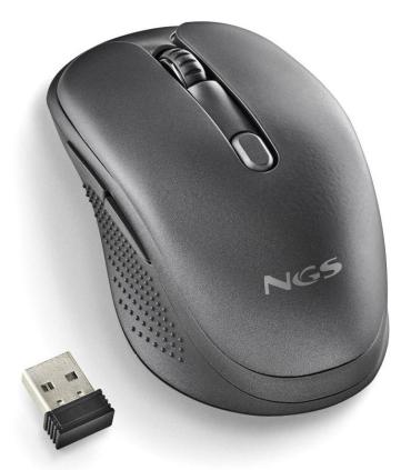 RATON NGS INALAMBRICO EVOSPOOK BLACK RECARGABLE MULTIMODO NEGRO USB-A