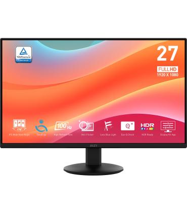 MSI MONITOR PRO MP272L. 27". PLANO IPS. 1920x1080 . 100HZ. NEGRO