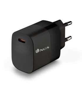 NGS Bud 20W Cargador Universal De Pared 20W Ultrarapido - 1x USB-C PD & PPS - Color Negro