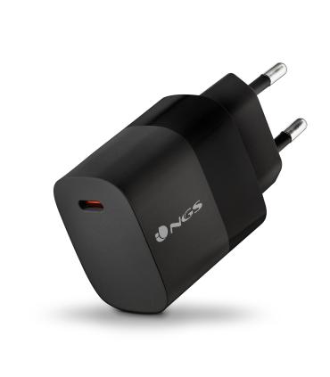 NGS Bud 20W Cargador Universal De Pared 20W Ultrarapido - 1x USB-C PD & PPS - Color Negro