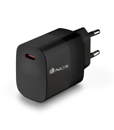 NGS Bud 20W Cargador Universal De Pared 20W Ultrarapido - 1x USB-C PD & PPS - Color Negro