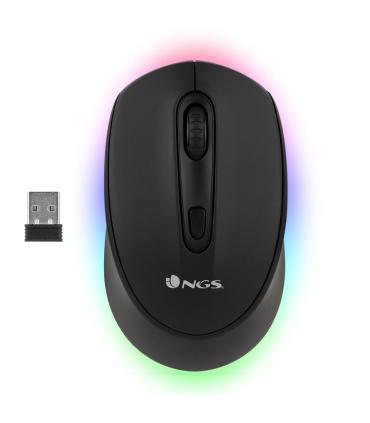 Ratn Inalmbrico Por Bluetooth NGS Smog-RB  Batera Recargable  Hasta 1600 DPI  Negro