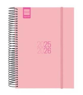AGENDA ESCOLAR 2025-2026 ESPIR E10-155X212 1DIA PAGINA NEGRO+ FINOCAM 633126026