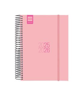 AGENDA ESCOLAR 2025-2026 ESPIR E10-155X212 1DIA PAGINA ROSA+ FINOCAM 633120226