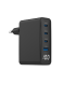 CARGADOR RAPIDO GEMBIRD USB GAN DE 4 PUERTOS 100 W LCD NEGRO