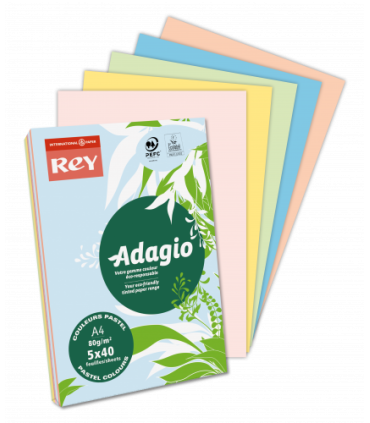 PAQUETE 500H PAPEL 80GR A4 AZUL PALIDO ADAGIO 40002465