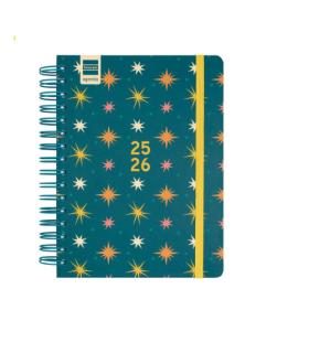 AGENDA ESCOLAR 2025-2026 CURSO COSMO 4 155X212  1DIA PAGINA STARS+ FINOCAM 537070126
