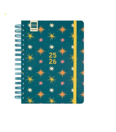 AGENDA ESCOLAR 2025-2026 CURSO COSMO 4 155X212  1DIA PAGINA STARS+ FINOCAM 537070126