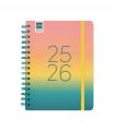 AGENDA ESCOLAR 2025-2026 CURSO COSMO 4 155X212  SEMANA VISTA HORIZONTAL IRIS+ FINOCAM 537050326