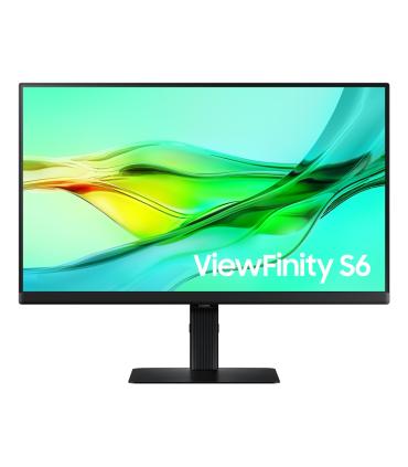 Monitor Profesional Samsung ViewFinity S6 S24D604UAU 24'  QHD  Regulable En Altura  Negro