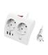 EWENT EW3870 Regleta 2  Shucko 2 Usb-A 1 Usb-C Bl.