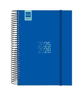 AGENDA ESCOLAR 2025-2026 CURSO ESPIR E10-155X212 1DIA PAGINA AZUL+ FINOCAM 633121526