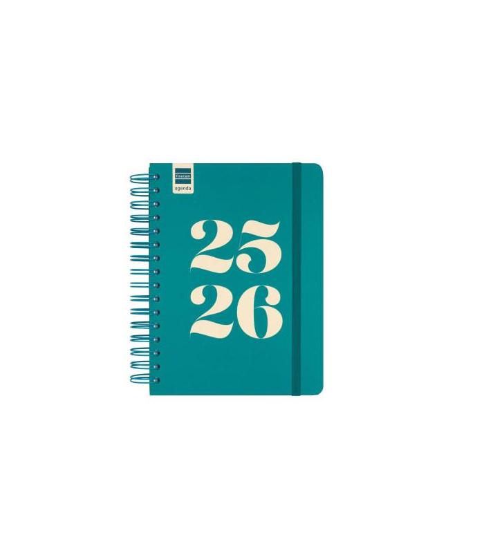 AGENDA ESCOLAR 2025-2026 CURSO COSMO 4 155X212  1DIA PAGINA AQUA+ FINOCAM 537070426