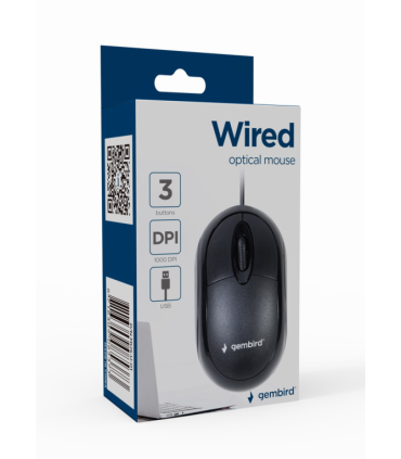 RATON GEMBIRD MUS-U-01 OPTICO 1000 DPI NEGRO USB