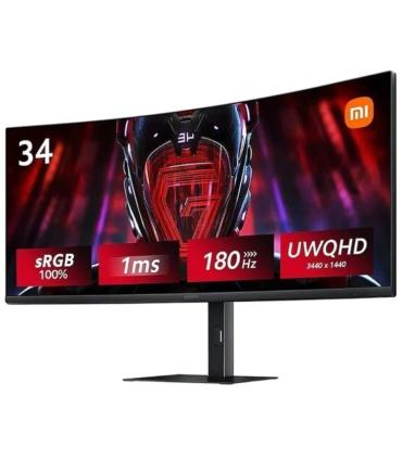 Monitor Gaming Curvo Xiaomi Curved Gaming Monitor G34WQi 34\'/ WQHD/ 1ms/ 180Hz/ Negro