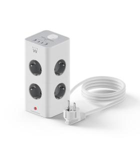 Ewent EW3864 Regleta 8 Tomas SHUCKO +2USB-A+2USB-C