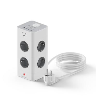 Ewent EW3864 Regleta 8 Tomas SHUCKO +2USB-A+2USB-C
