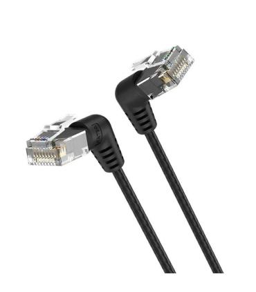 Cable de Red RJ45 UTP Vention IBOBG Cat.6A/ 1.5m/ Cabeza Rotatoria 360/ Negro