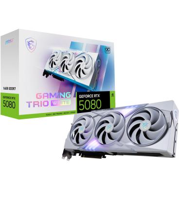 MSI GAMING GEFORCE RTX 5080 16G TRIO OC WHITE Tarjeta Grfica NVIDIA 16 GB GDDR7
