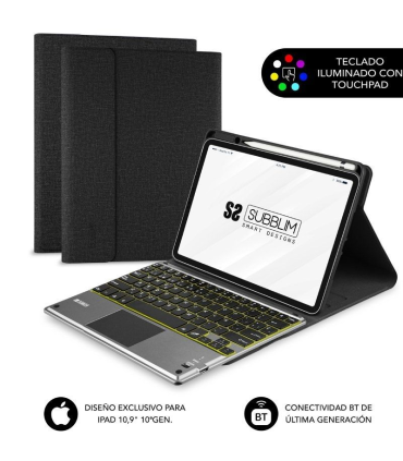 Funda con Teclado Subblim KeyTab Pro BT para Tablet iPad 10.9\' 10a Gen/ Negra