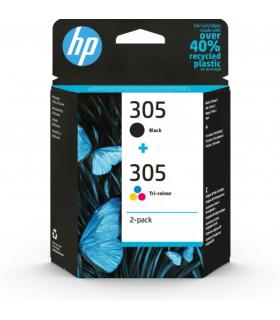 HP Paquete de 2 cartuchos de tinta original 305 tricolor / negro