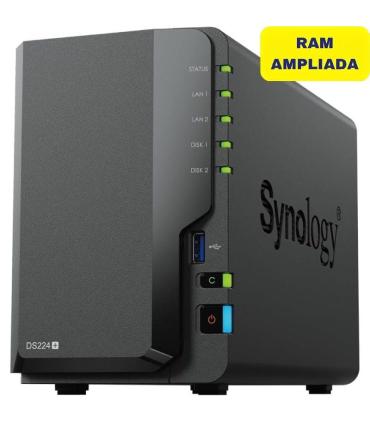 NAS Synology Diskstation DS224+/ 2 Bahas 3.5\'- 2.5\'/ 6GB DDR4/ Formato Torre