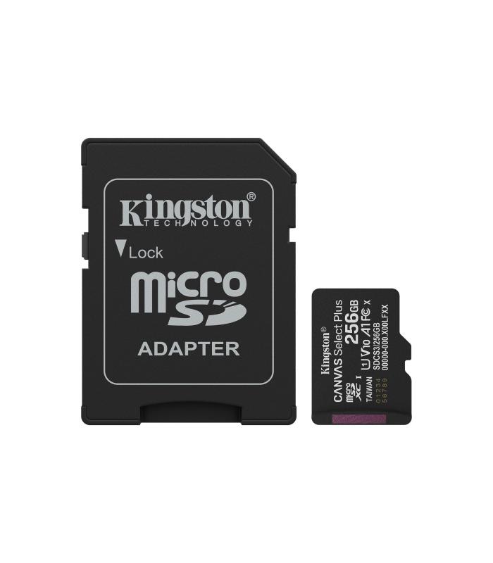 Kingston Technology 256GB MicroSDXC Canvas Select Plus Gen3 150MB s A1 (Incluye Adaptador De SD)