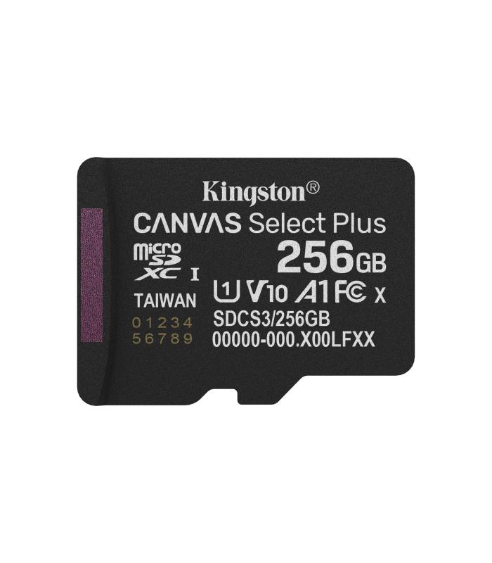 Kingston Technology 256GB MicroSDXC Canvas Select Plus Gen3 150MB s A1 (Incluye Adaptador De SD)