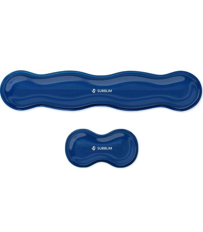 Pack de 2 Reposamuecas Subblim Ergo Crystal Flex/ Azul Oscuro