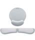 Pack de Reposamuecas y Alfombrilla Ergonmica Subblim Ergo MemoryFlex/ Plateadas