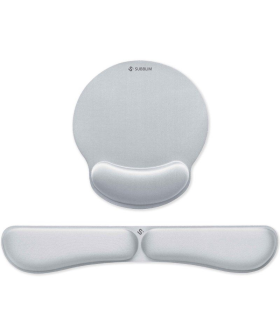 Pack de Reposamuecas y Alfombrilla Ergonmica Subblim Ergo MemoryFlex/ Plateadas