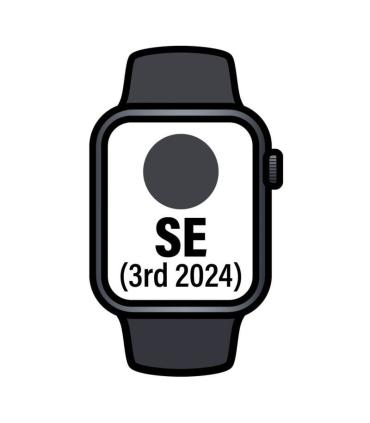 Apple Watch SE 3rd V2/ GPS/ 40mm/ Caja de Aluminio Medianoche/ Correa Deportiva Medianoche S/M