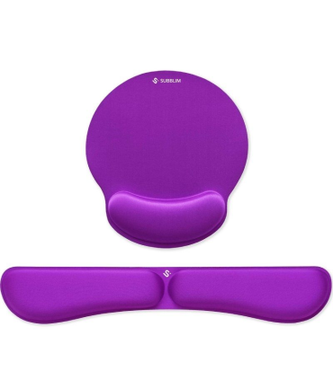 Pack de Reposamuecas y Alfombrilla Ergonmica Subblim Ergo MemoryFlex/ Purpura