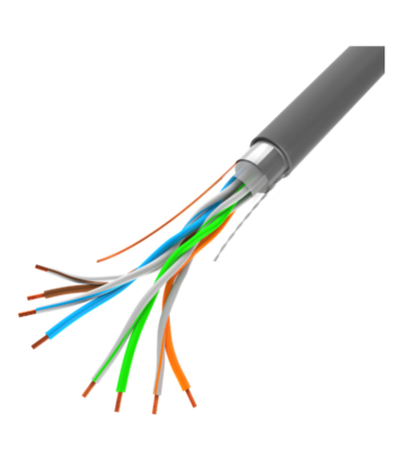 BOBINA CABLE RED LANBERG FTP RJ45 100 MB/S SOLIDO CCA AWG24 305M  GRIS