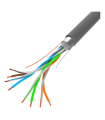 BOBINA CABLE RED LANBERG FTP RJ45 100 MB/S SOLIDO CCA AWG24 305M  GRIS
