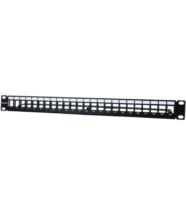 Patch Panel Phasak PA 3424/ 24 Puertos/ Cat.6/ Altura 1U/ Gestin de Cable/ Conectores RJ45 UTP No Incluidos