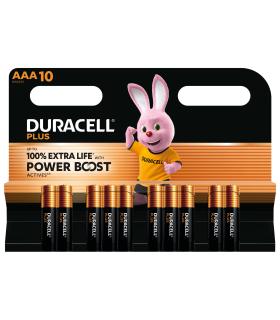 Pack De 10 Pilas AAA Duracell Plus Power Boost DPBLR3B10  1.5V  Alcalinas