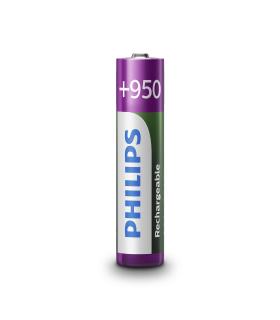 Pack De 4 Pilas AAA Philips R03B4A95 10  1.2V  Recargables