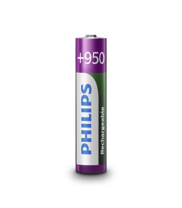 Pack De 4 Pilas AAA Philips R03B4A95 10  1.2V  Recargables