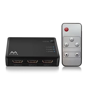 CONMUTADOR EWENT HDMI 3 PUERTOS 4K 30HZ  USB MANDO A DISTANCIA