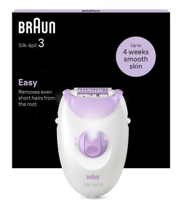 DEPILADORA ELECTRICA BRAUN SILK-EPIL 3 SE3-000 RODILLO MASAJE LUZ SMARTLIGHT