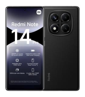 Smartphone Xiaomi Redmi Note 14 Pro 8GB/ 256GB/ 6.67\'/ Negro Medianoche