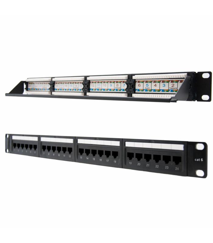 Patch Panel Nanocable 10.21.3124  24 Puertos  Cat.6  Altura 1U