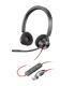 Auriculares Poly Blackwire 3320 para Microsoft Teams USB-C + Adaptador USB-C/A/ con Micrfono/ USB Tipo-C/ Negros